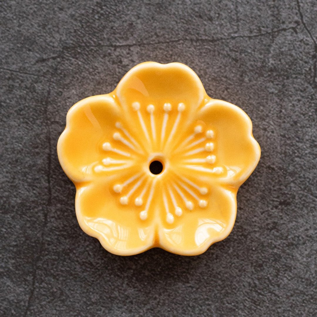 diseno Living 陶瓷线香香座 - 樱花型 橙色 - 香薰/精油/线香 - 其他材质 橘色