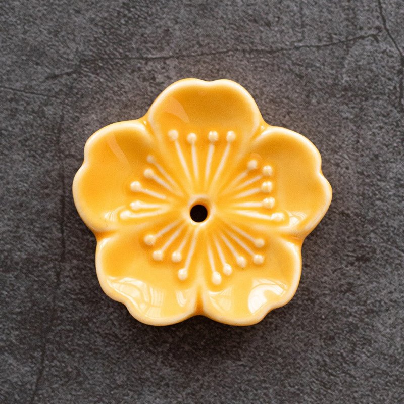 diseno Living 陶瓷线香香座 - 樱花型 橙色 - 香薰/精油/线香 - 其他材质 橘色