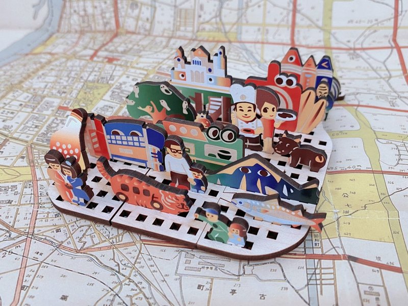 OPEN City-玩转宜兰扭蛋-大全套第一弹(共6款) - 摆饰 - 木头 