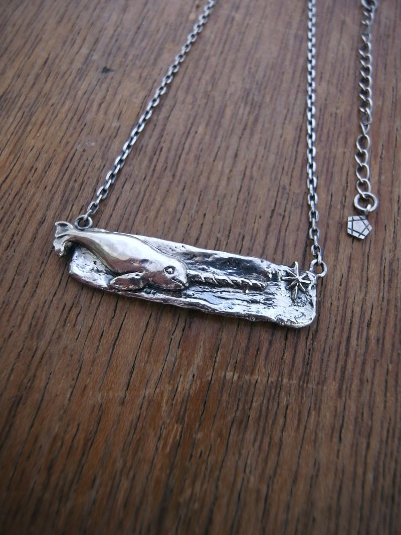 仰望星星的独角鲸 银项链 - 项链 - 其他金属 