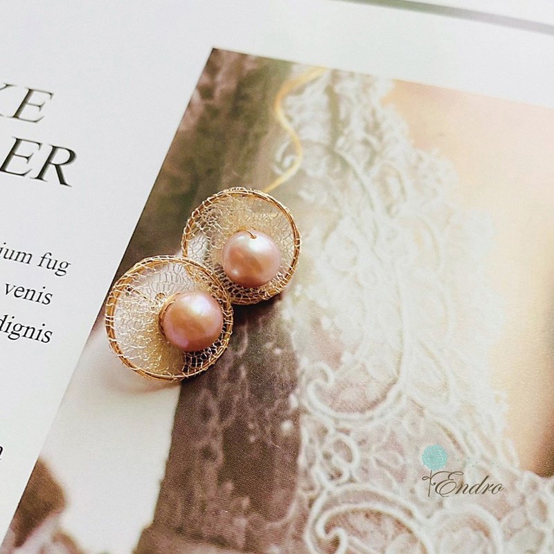 ENDRO ACC 如茵珍珠耳环 淡水珍珠 天然珍珠 - 耳环/耳夹 - 珍珠 白色