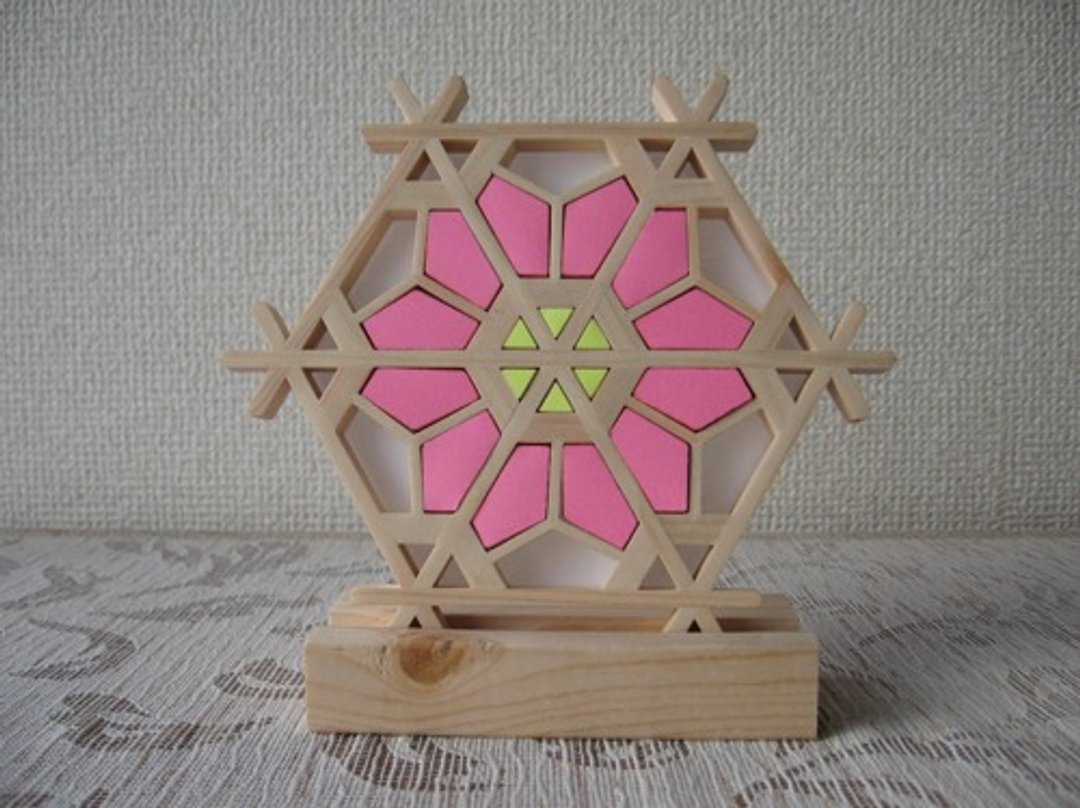 Kumiko ornament Design : Sakura Pink - 摆饰 - 木头 