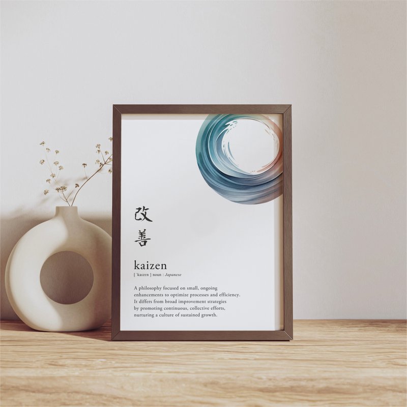 Kaizen 定义数位可打印壁画 - 日语商业用语 - 其他数码设计 - 其他材质 