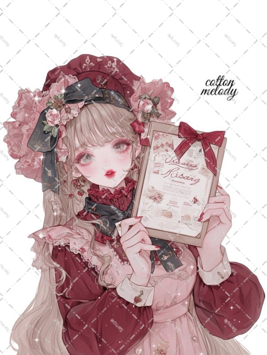 [限定] 原创贴图编号SB24 // 与 nene Patisserie Melody 角色贴图 cottonmelody 合作 - 贴纸 - 纸 