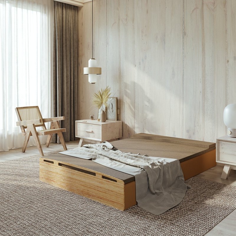 轻巢风琴床 - 其他家具 - 纸 咖啡色