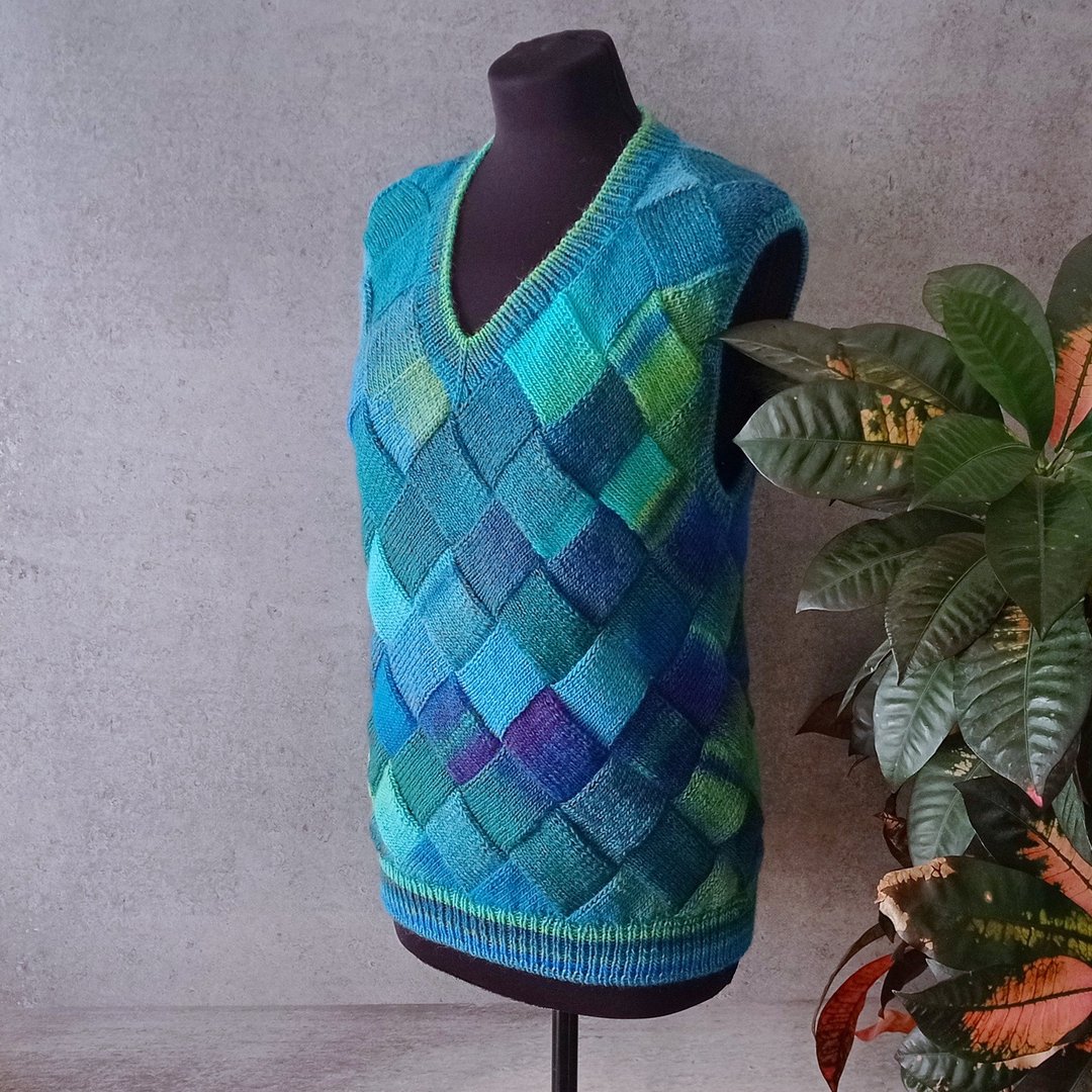 Knit women vest - 女装背心 - 亚麻 