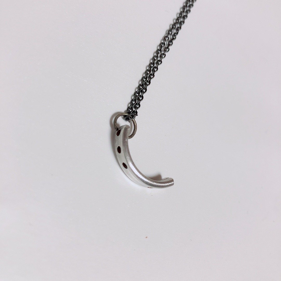 Morse code necklace - 项链 - 银 银色