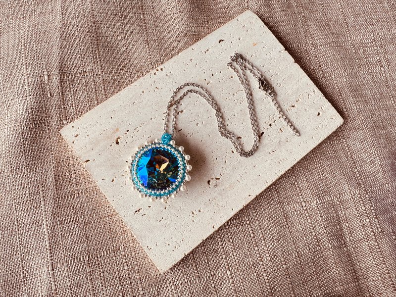 230132 Swarovski  串珠 颈链 - 项链 - 半宝石 蓝色