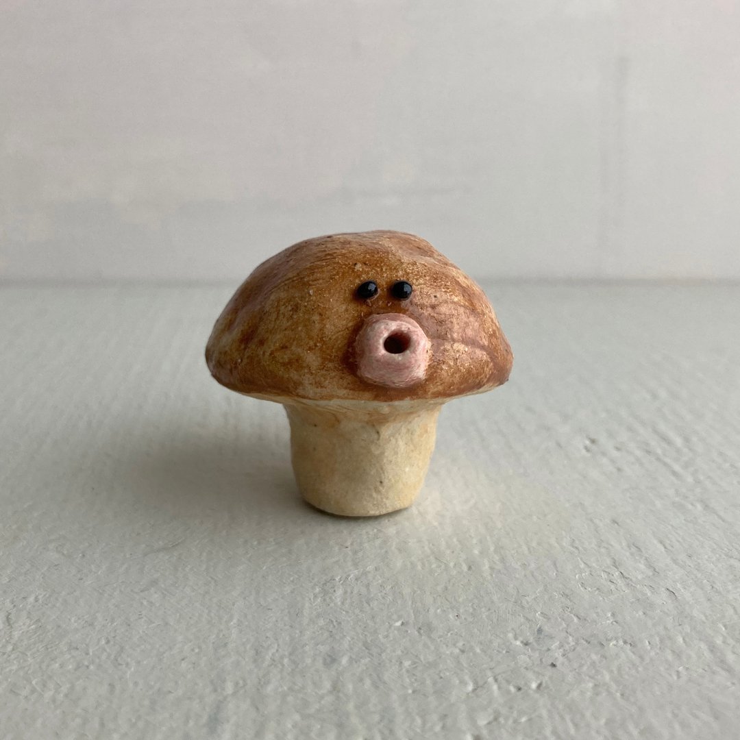 香菇公仔 - 摆饰 - 陶 咖啡色