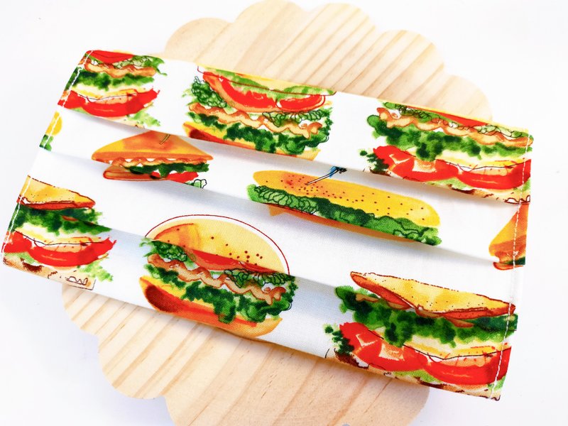 汉堡三明治口罩套、布口罩 - 口罩 - 棉．麻 