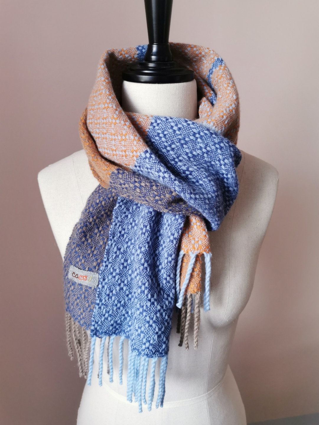 Handwoven by Carina | 手织喀什米尔羊绒羊毛围巾 - 围巾/披肩 - 羊毛 多色