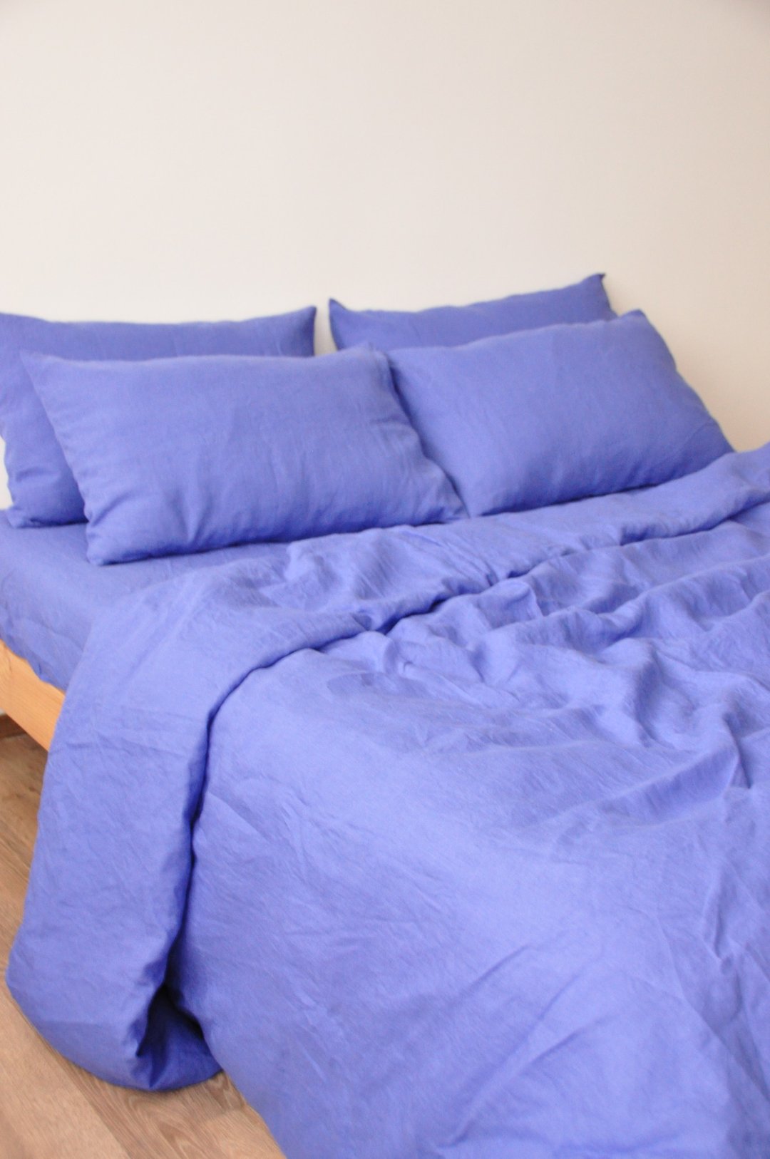 Violet linen duvet cover / Softened linen / Comforter cover / Quilt cover - 寝具 - 亚麻 紫色