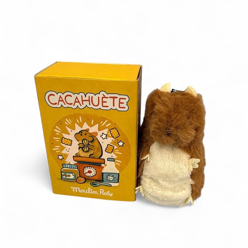 法国 Moulin Roty小狗普斯与皮鲁系列-仓鼠吊饰/钥匙圈 - 玩具/玩偶 - 聚酯纤维 多色