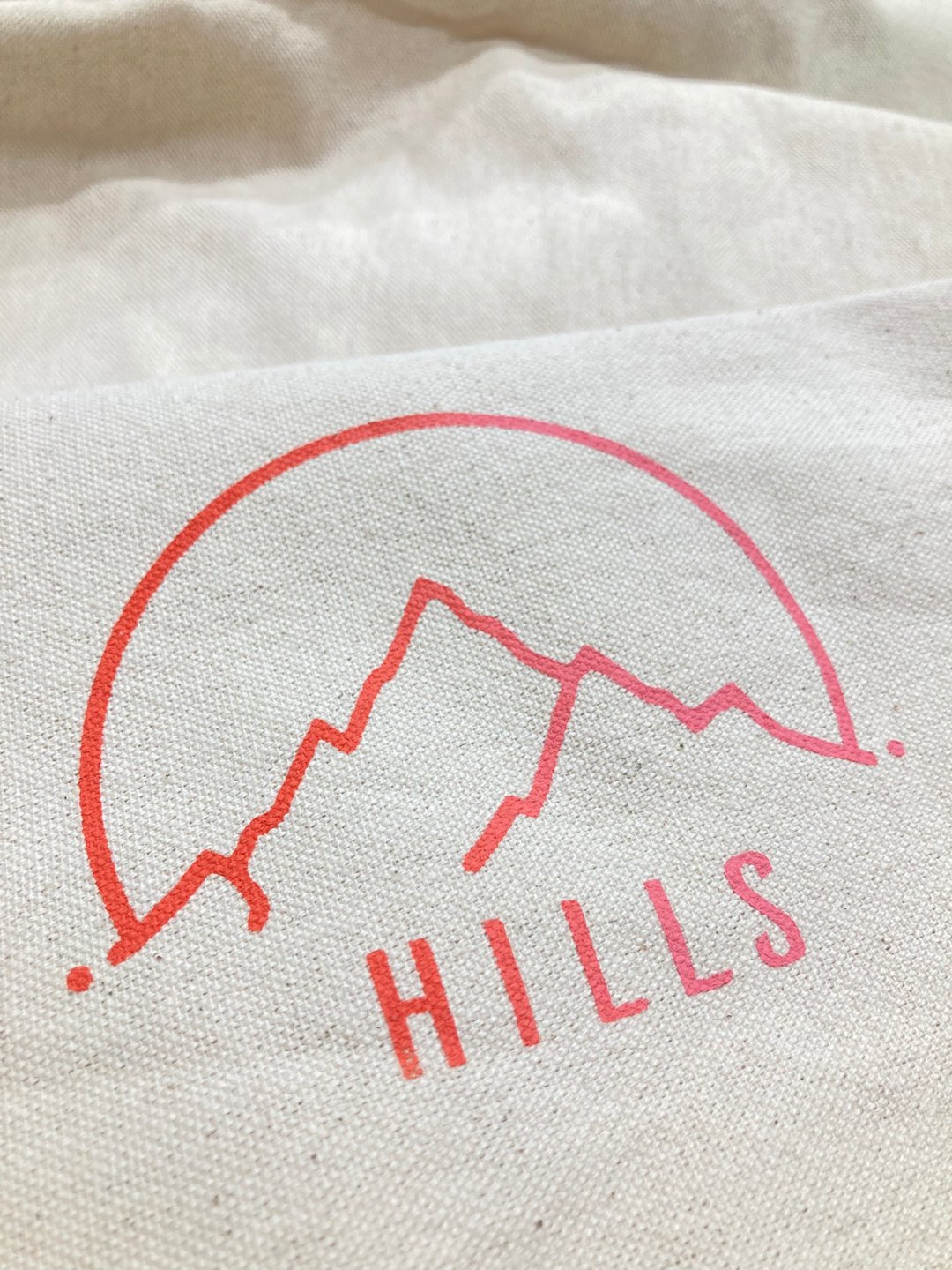 【Hills】渐变色印刷系列 (橘红~粉红) Tee/帆布袋/帽T/大学T - 中性连帽卫衣/T 恤 - 棉 橘色