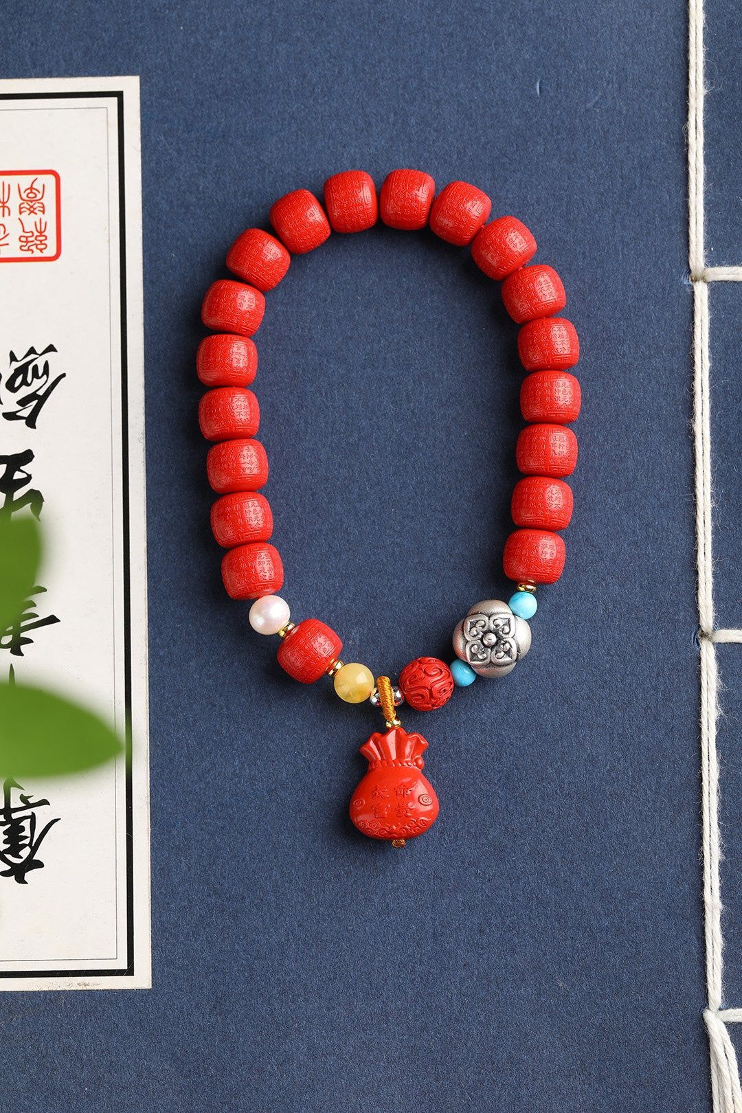 天然原矿朱砂精品红砂心经老型珠手链   朱砂含量高达95以上 - 手链/手环 - 宝石 