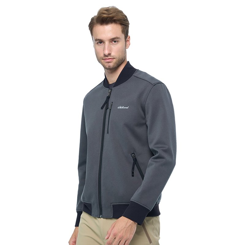 【Wildland 荒野】中性刷毛保暖飞行外套 深灰色 0B02932-93 - 男装外套 - 其他材质 灰色