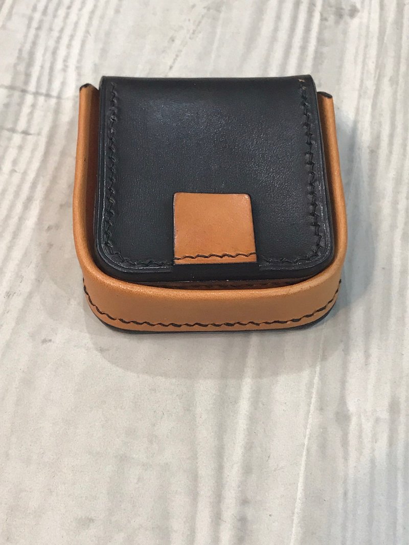 方型驹缝零钱包 (小尺寸) 5*6cm - 零钱包 - 真皮 