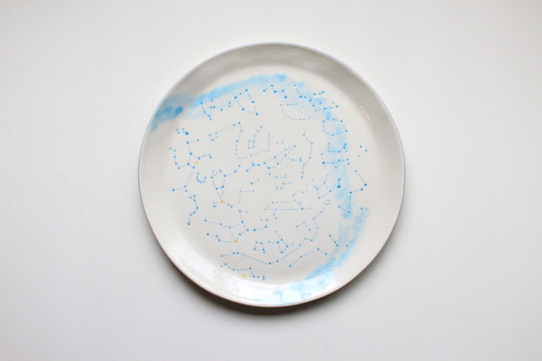 星空飨宴。天文食器 -春季星盘- - 盘子/餐盘/盘架 - 瓷 白色