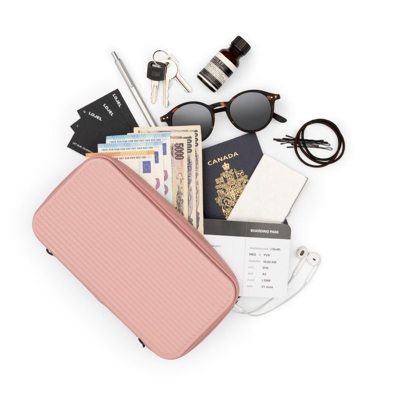 【LOJEL】Travel Organizer 硬壳盥洗包 玫瑰粉 - 化妆包/杂物包 - 塑料 