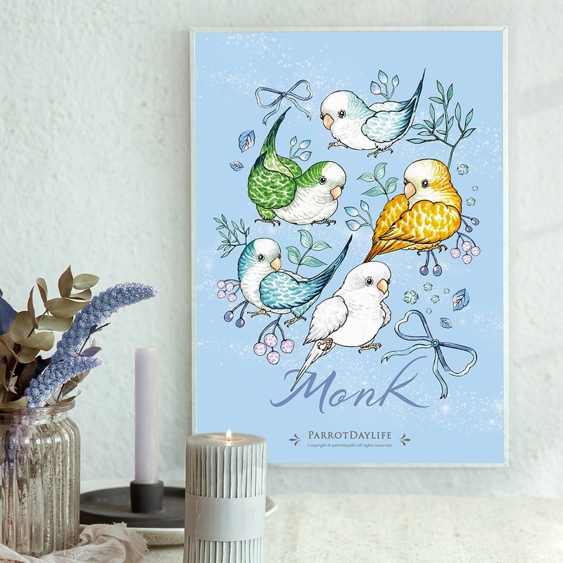 海报 / 和尚鹦鹉图鉴系列海报 - 海报/装饰画/版画 - 纸 