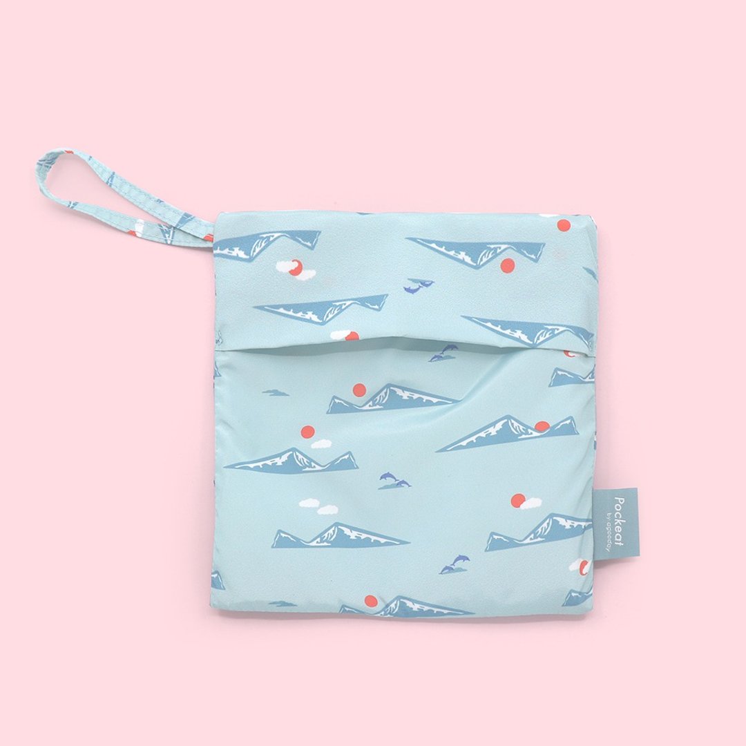 好日子 | Pockeat 小吃袋-龟山岛 - 便当盒/饭盒 - 塑料 蓝色