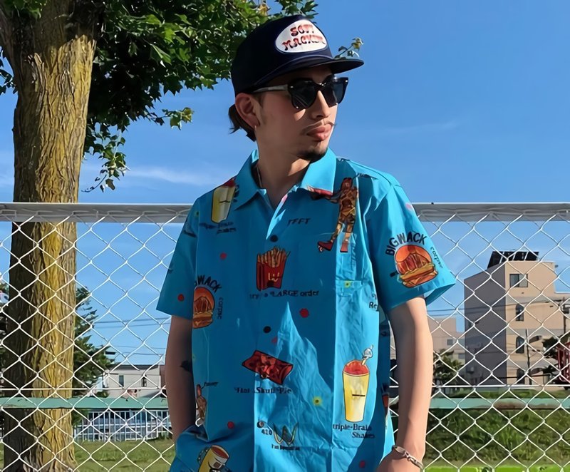 Softmachine Lovin'It Shirts S/S邪恶麦当劳短袖衬衫 - 男装上衣/T 恤 - 棉．麻 蓝色