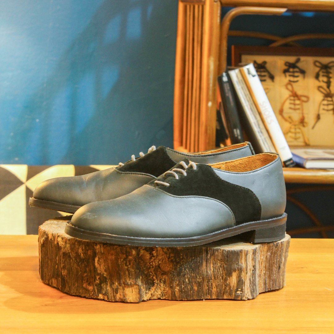 【展示打样品】纯手工订制 马鞍鞋-SA02 黑色 皮鞋 男 绅士鞋 - 男款牛津鞋/乐福鞋 - 真皮 黑色