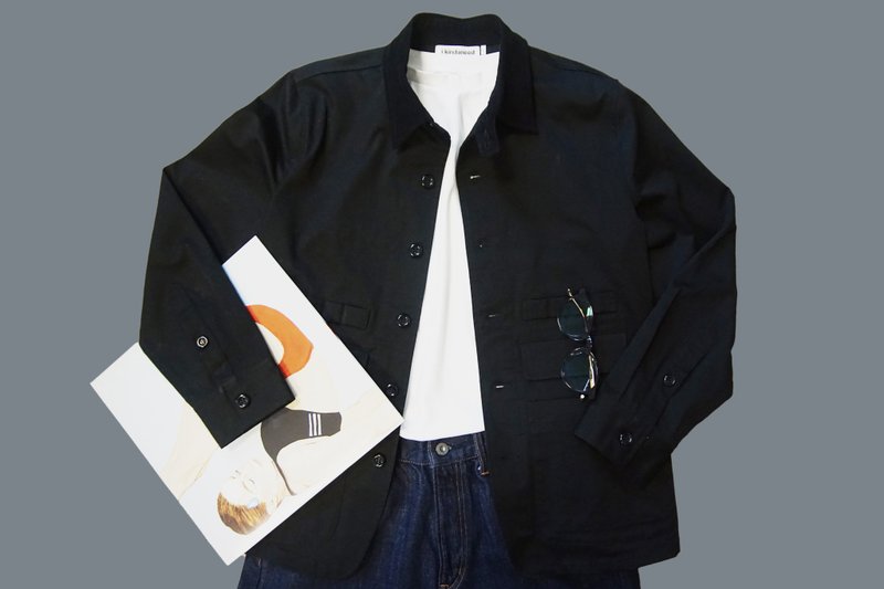 日常极简工装衬衫 黑色 - 其他 - 其他材质 