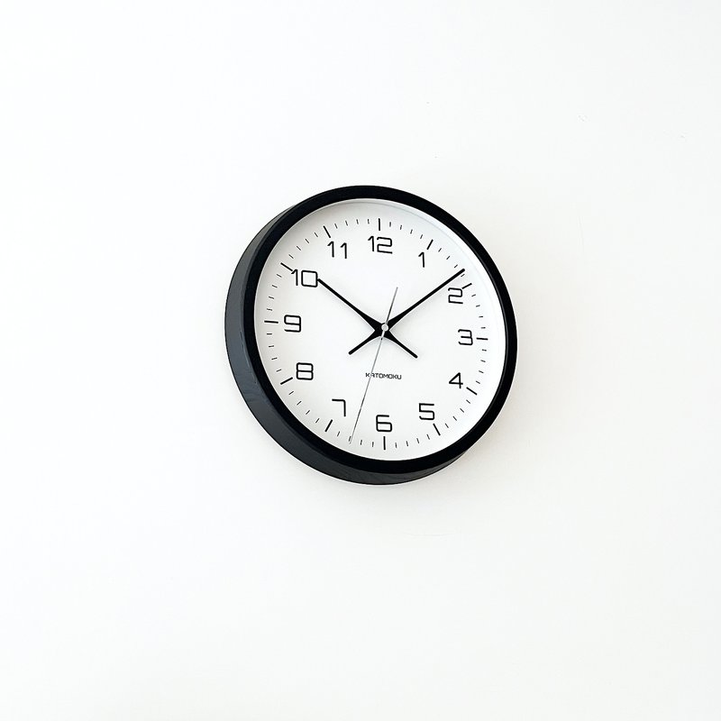 KATOMOKU muku clock 11 梣树 黑色 (km-94BK)  挂钟 日本制造 - 时钟/闹钟 - 木头 黑色
