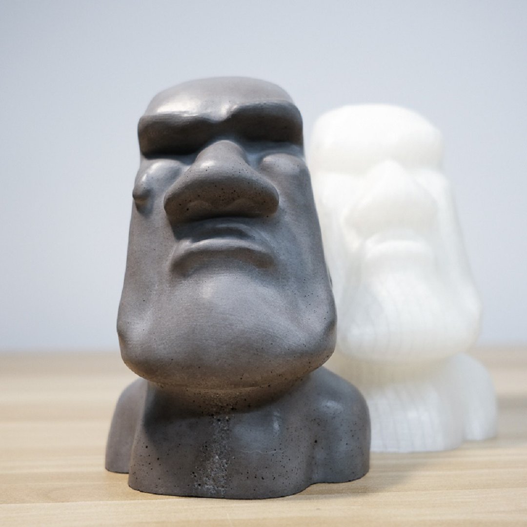 复活节岛石像三代-摩艾不哭 Moai 水泥礼品/水族鱼缸/园艺造景 - 摆饰 - 水泥 灰色