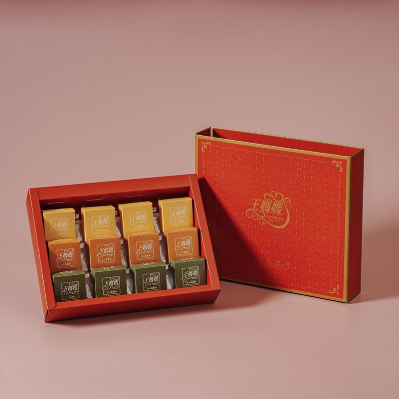 王妈妈三色 凤梨土凤梨抺茶礼人盒12入 - 蛋糕/甜点 - 其他材质 