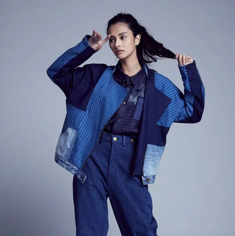 手工丹宁骑士牛仔外套 - 男装外套 - 棉．麻 蓝色