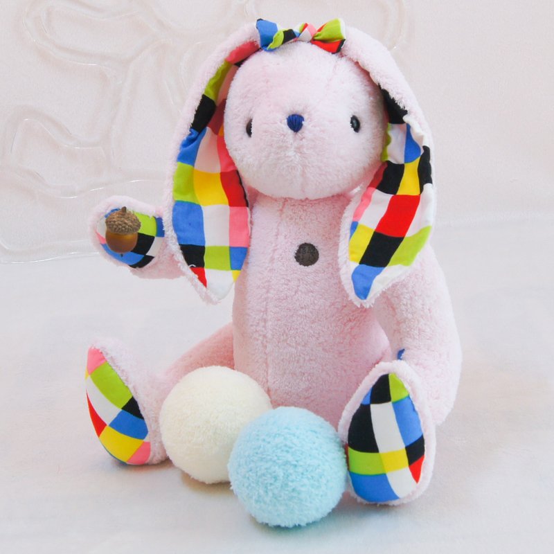 手工兔 希可兔 草莓软糖 30cm 定制颜色及绣字 成品 - 玩偶/公仔 - 聚酯纤维 粉红色