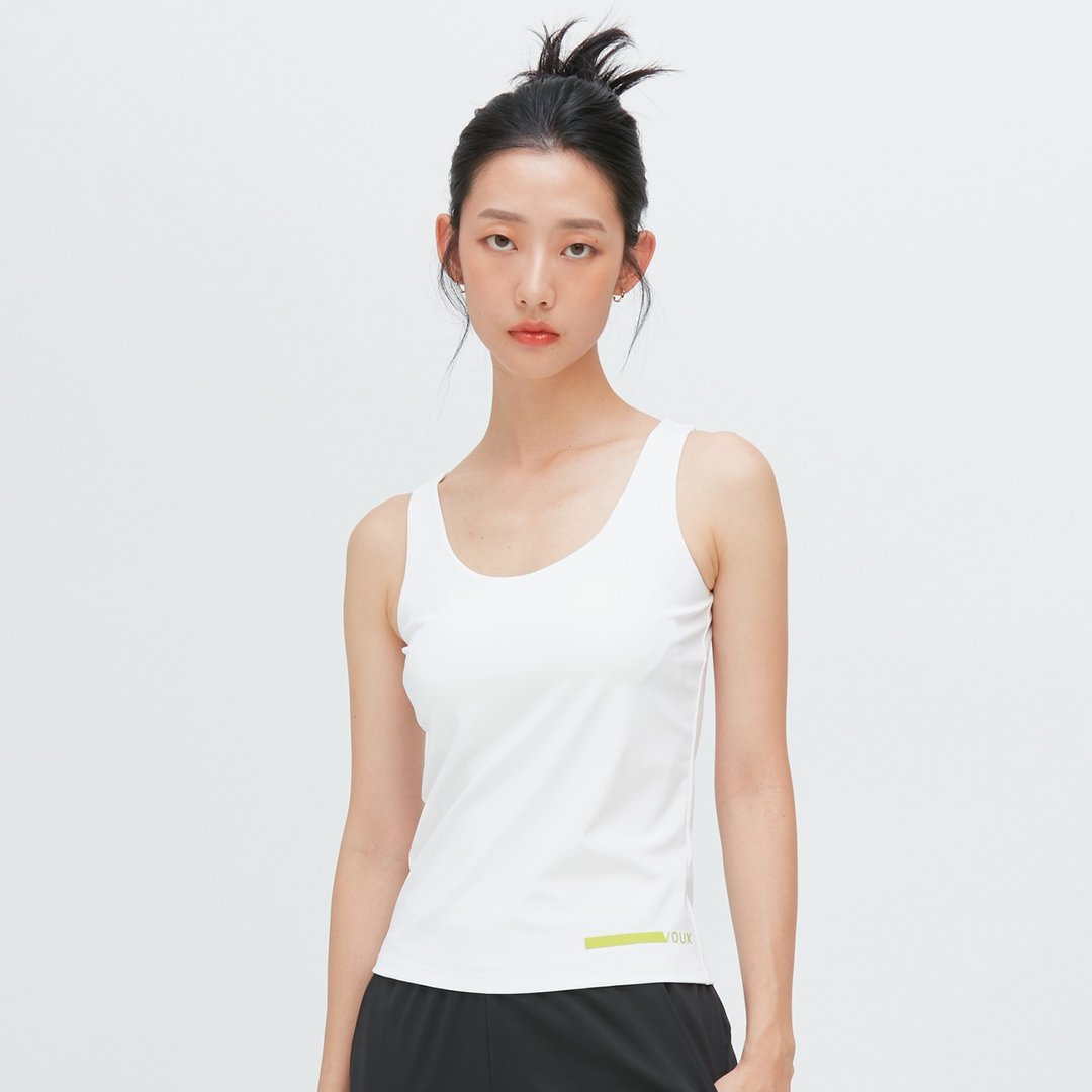 透气Bra背心(女)-永昼白 - 女装背心 - 聚酯纤维 白色