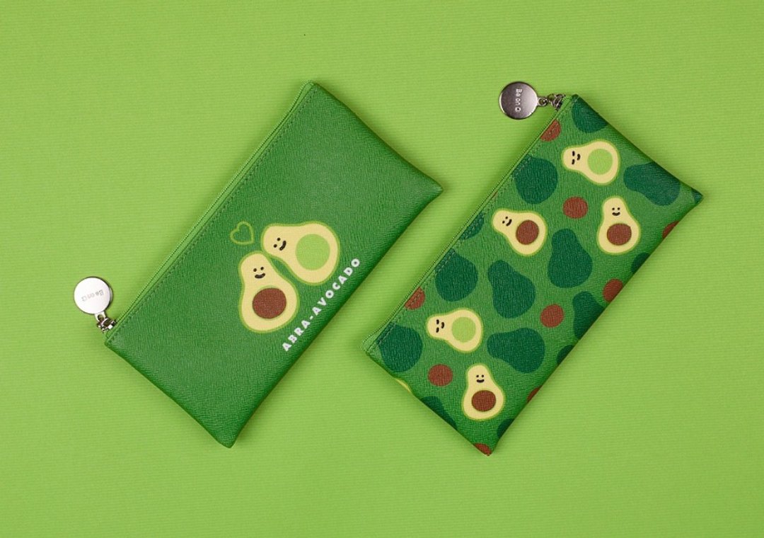 Pencil Case_ Abra Avocado 2 - 铅笔盒/笔袋 - 其他材质 