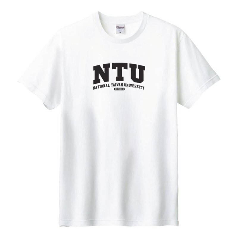 【台湾大学/台大】NTU经典款纯棉短T_白 - 其他 - 棉．麻 蓝色