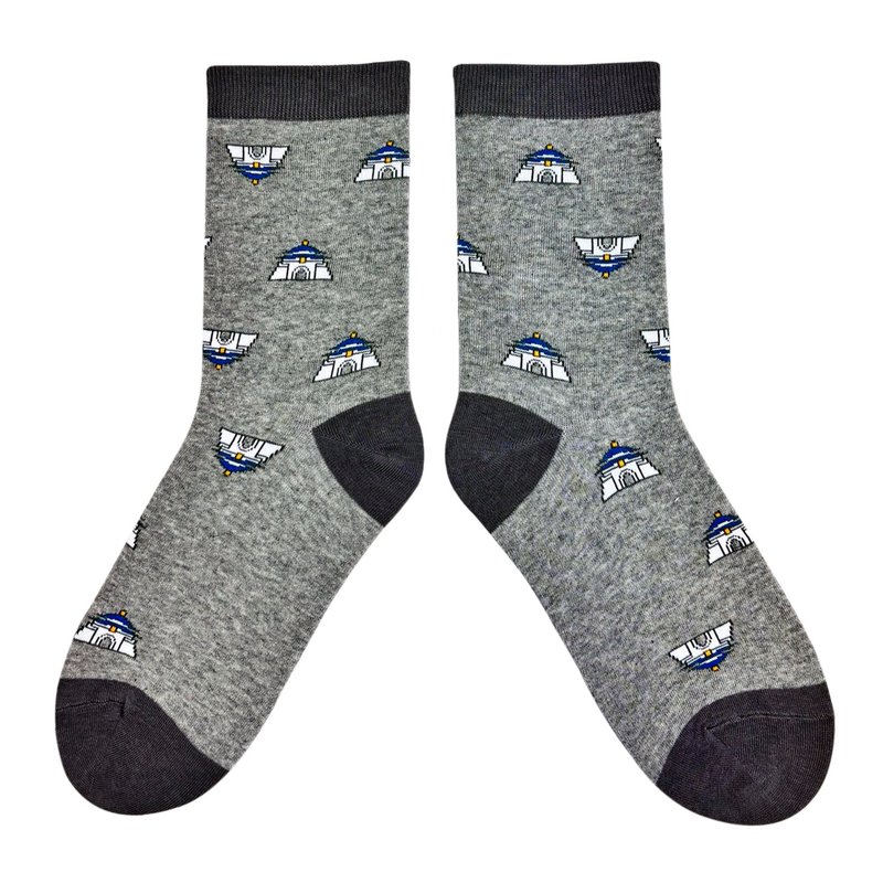 Bast Tag 中正纪念堂 - 袜子 - 棉．麻 灰色