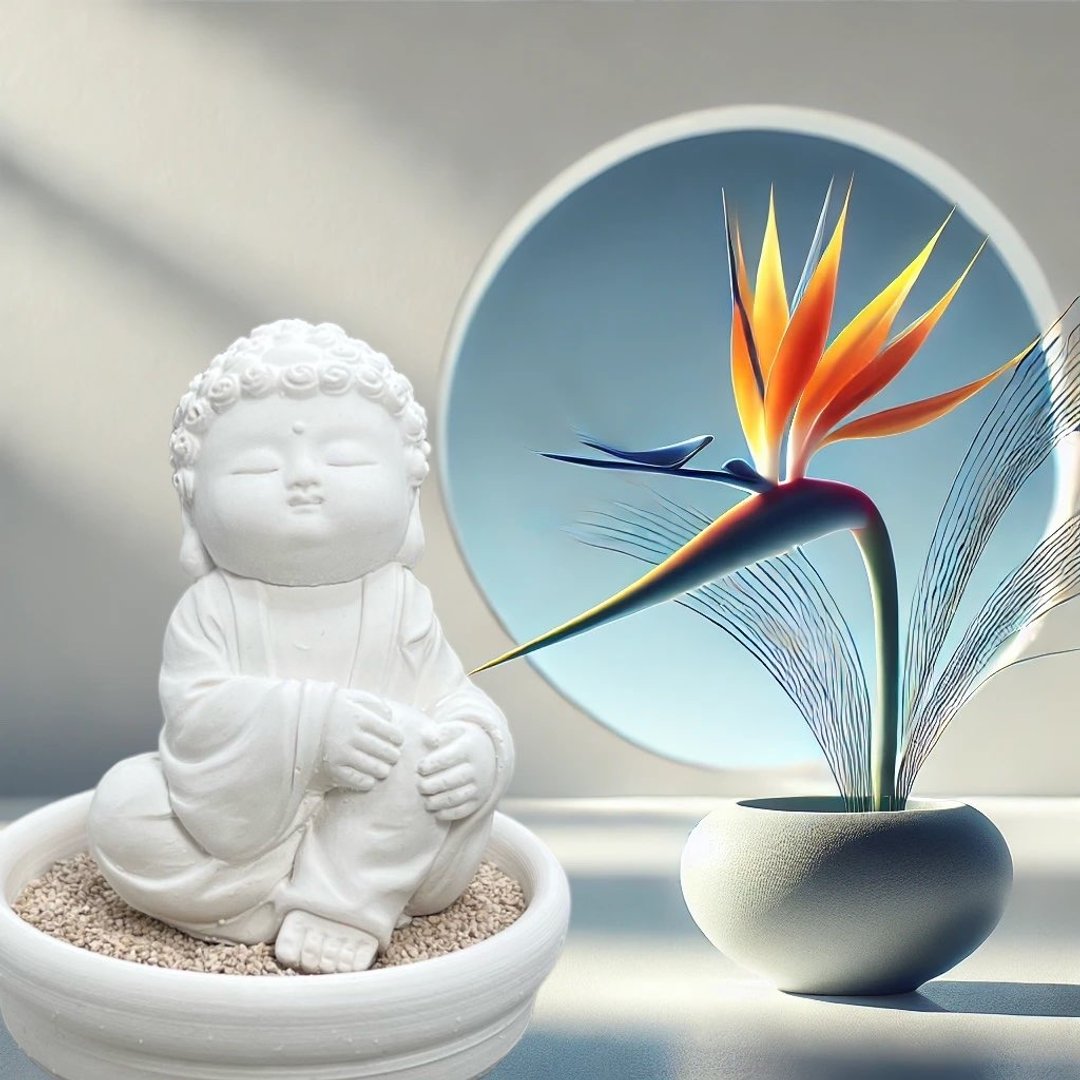 静谧之美学 净念吉祥小佛之随愿小盘套组  精致台湾文创礼品 - 香薰/精油/线香 - 水泥 白色