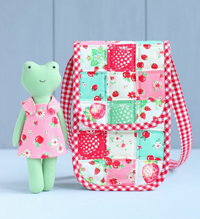 2 PDF Mini Frog Doll + Patchwork Bag for Mini Doll Sewing Patterns Bundle - 手工艺教程/工具书 - 其他材质 