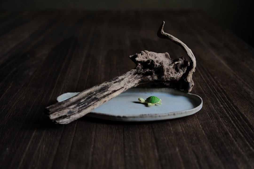 冬季的羊卓雍措・冰湖・长皿1 - 盘子/餐盘/盘架 - 陶 蓝色