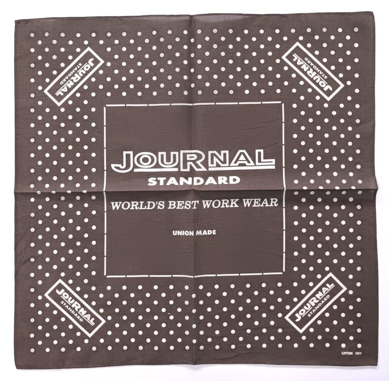 复古圆点印花头巾，21 x 21 英寸，美国制造，纯棉，工装风格 - 丝巾 - 棉．麻 咖啡色