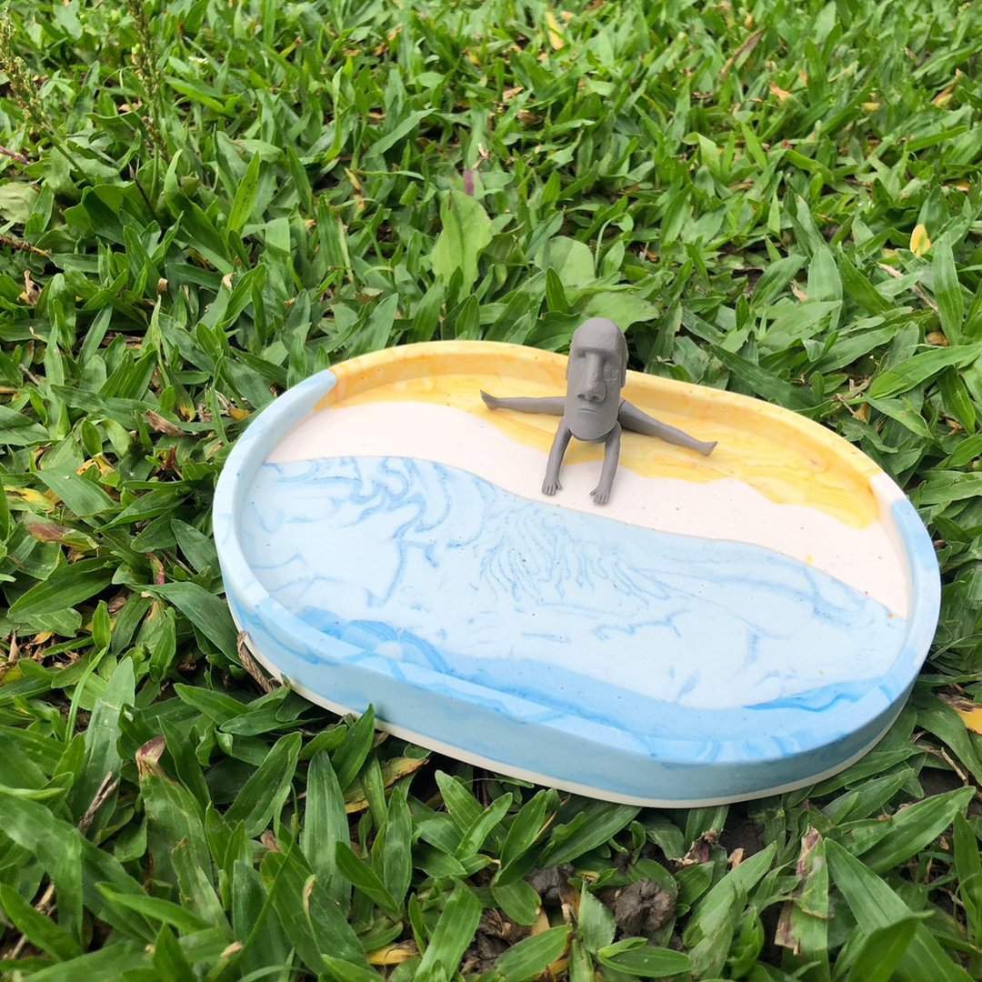 【山海系列-海边Beach】置物盘 | 饰品盘 | 定制化礼品 - 摆饰 - 环保材料 多色