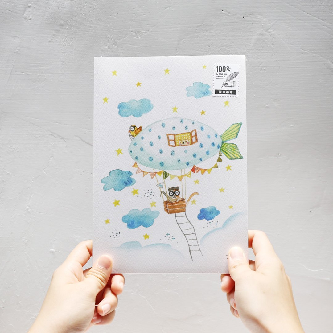 随记钢笔本 ─ 猫咪飞行员 - 笔记本/手帐 - 纸 白色