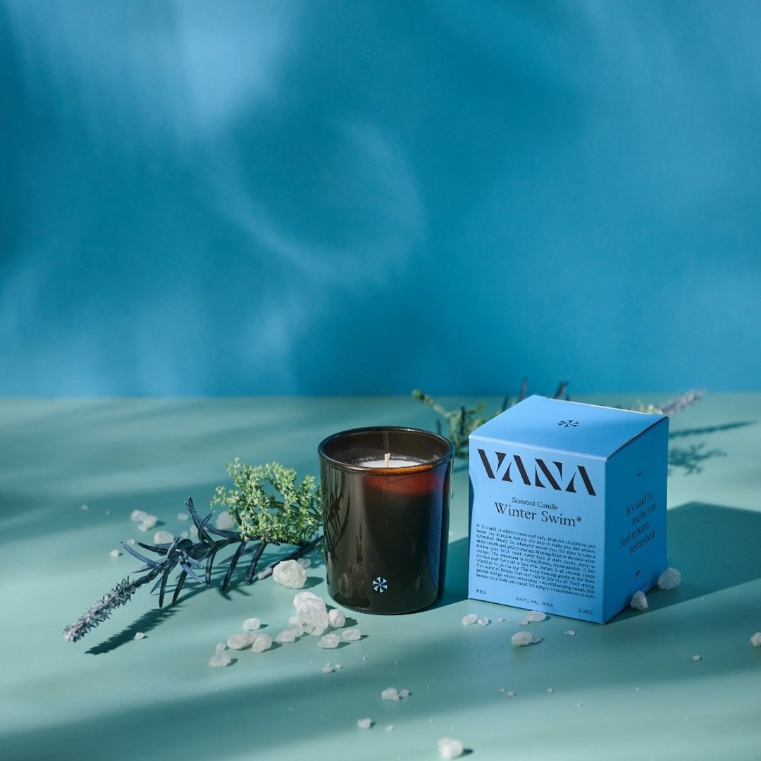 冬泳之苏 瑞典香氛蜡 65g/250g - 宁静海洋调 - 蜡烛/烛台 - 蜡 蓝色