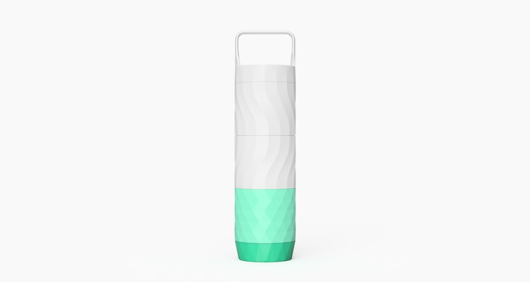 【容量可大可小、DIY组装】Wattle | 个人化水壶－431ml(岚绿x1) - 水瓶/水壶 - 塑料 多色