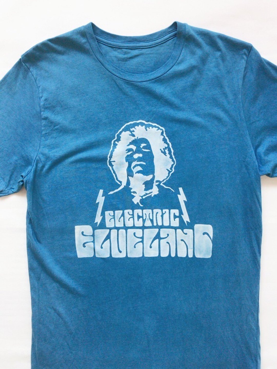 日本制造 手染 ELECTRIC BLUELAND TEE 靛蓝染色 蓝染 有机棉 JAPANBLUE - 女装 T 恤 - 棉 蓝色