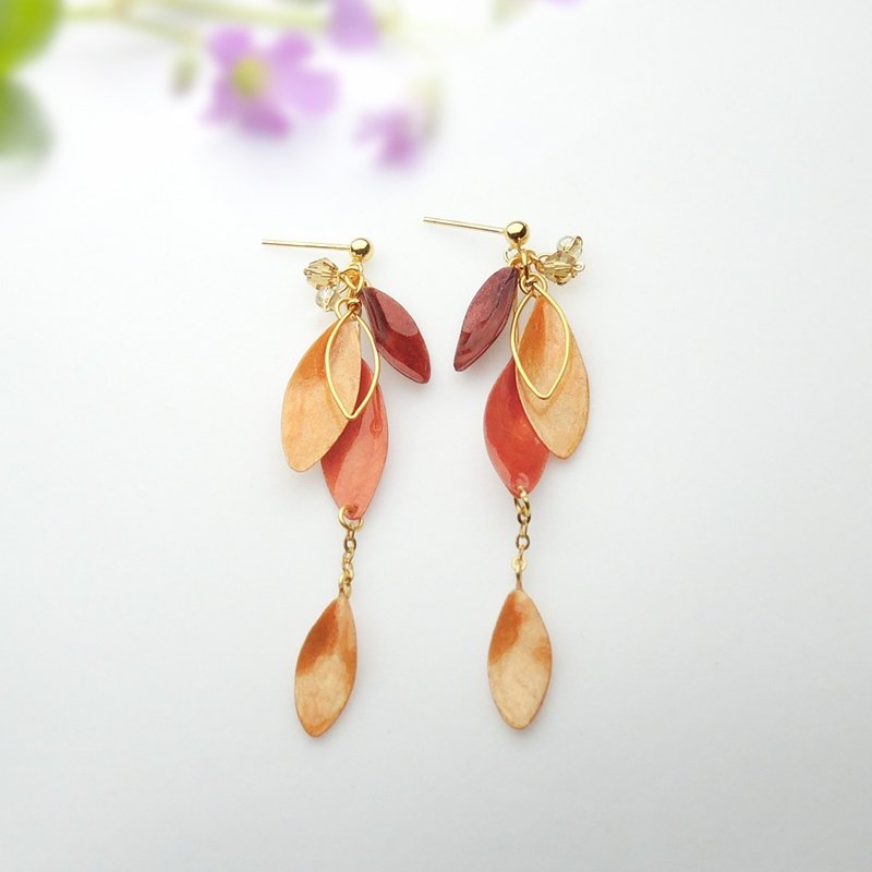 叶子系列二/耳针/耳夹 - 耳环/耳夹 - 其他材质 多色