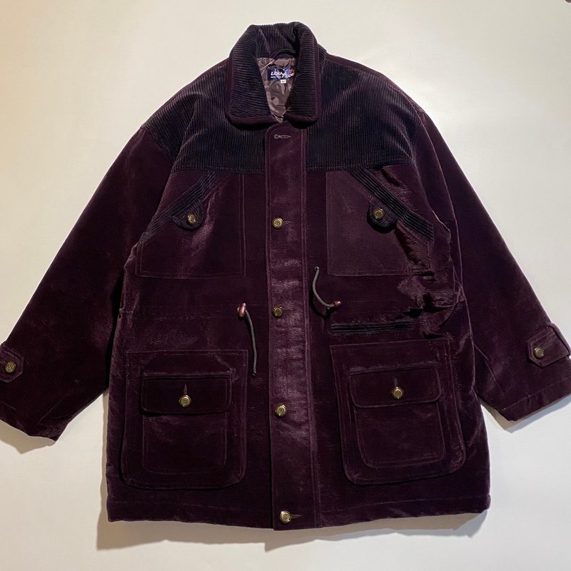 --两光师古着--酒红色台式大衣 - 男装外套 - 其他材质 红色