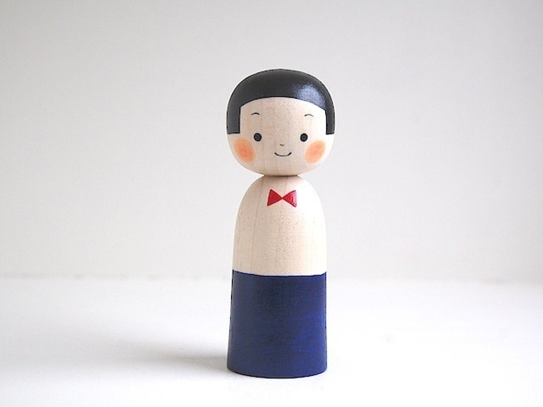 [conocokeshi]Kokeshi　Doll-cute chubby cheeks- - 玩偶/公仔 - 木头 蓝色
