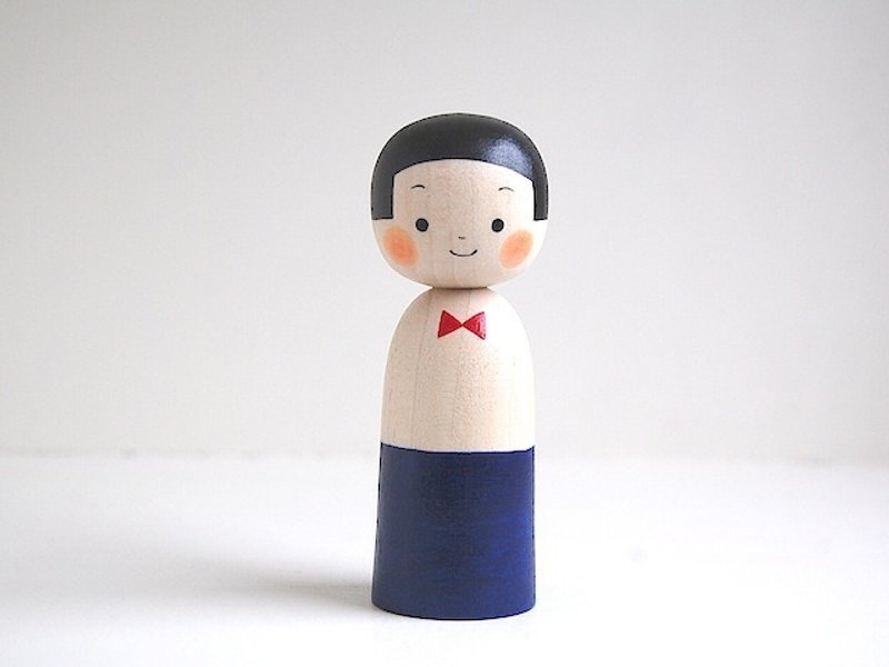 [conocokeshi]Kokeshi　Doll-cute chubby cheeks- - 玩偶/公仔 - 木头 蓝色